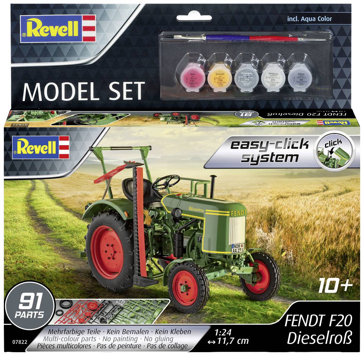 Revell 67822 Fendt F20 Dieselroß easy-click-system Traktormodell Bausatz 1:24