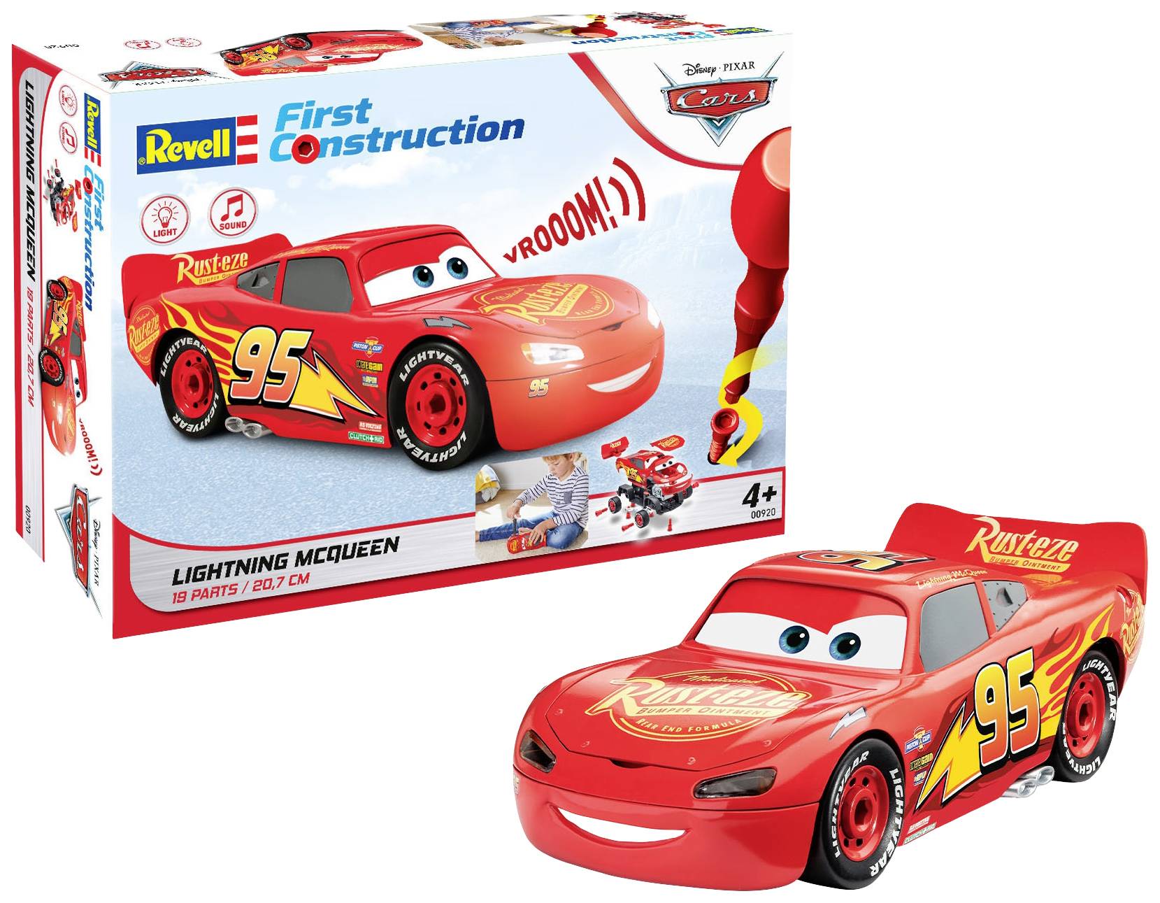 Revell 00920 First-Construction Lightning McQueen Automodell Bausatz 1:20