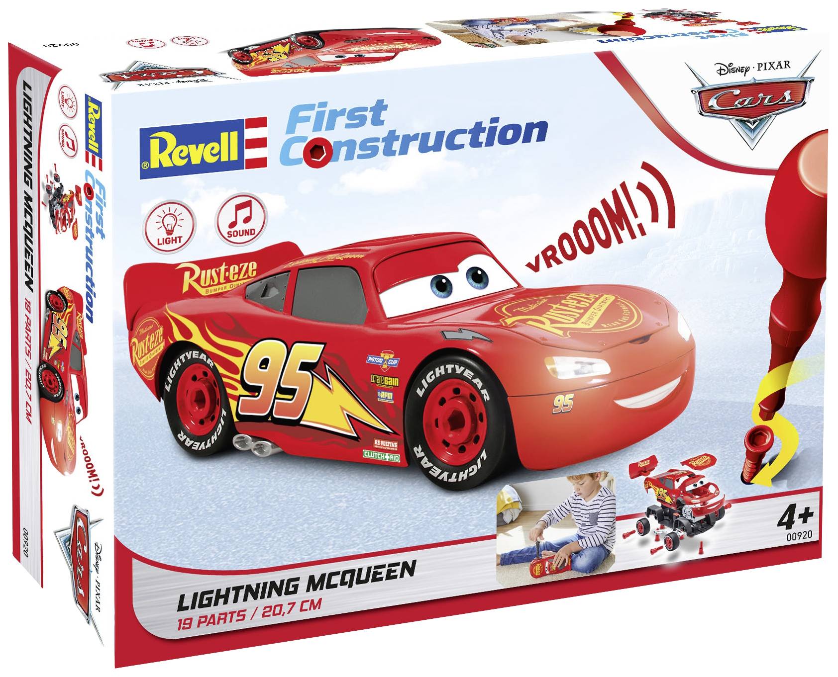 Revell 00920 First-Construction Lightning McQueen Automodell Bausatz 1:20