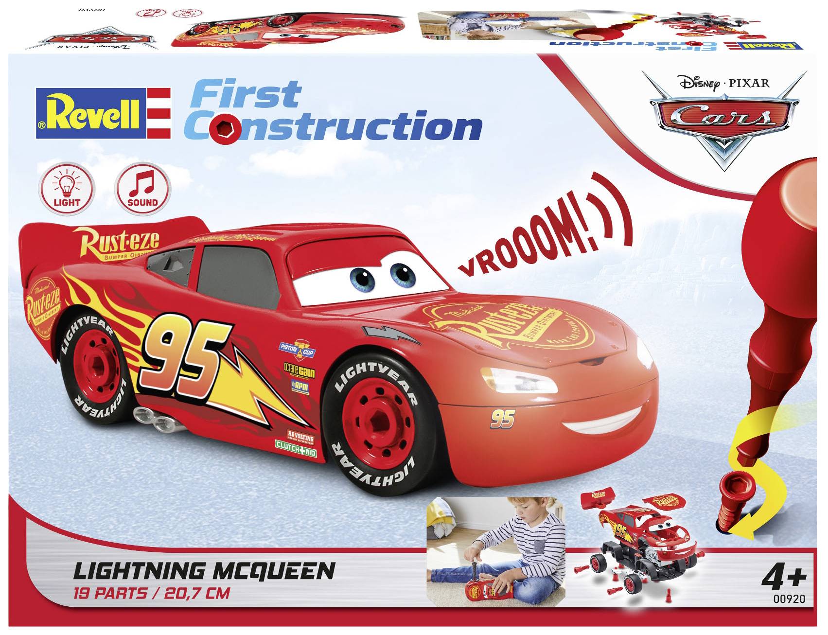 Revell 00920 First-Construction Lightning McQueen Automodell Bausatz 1:20