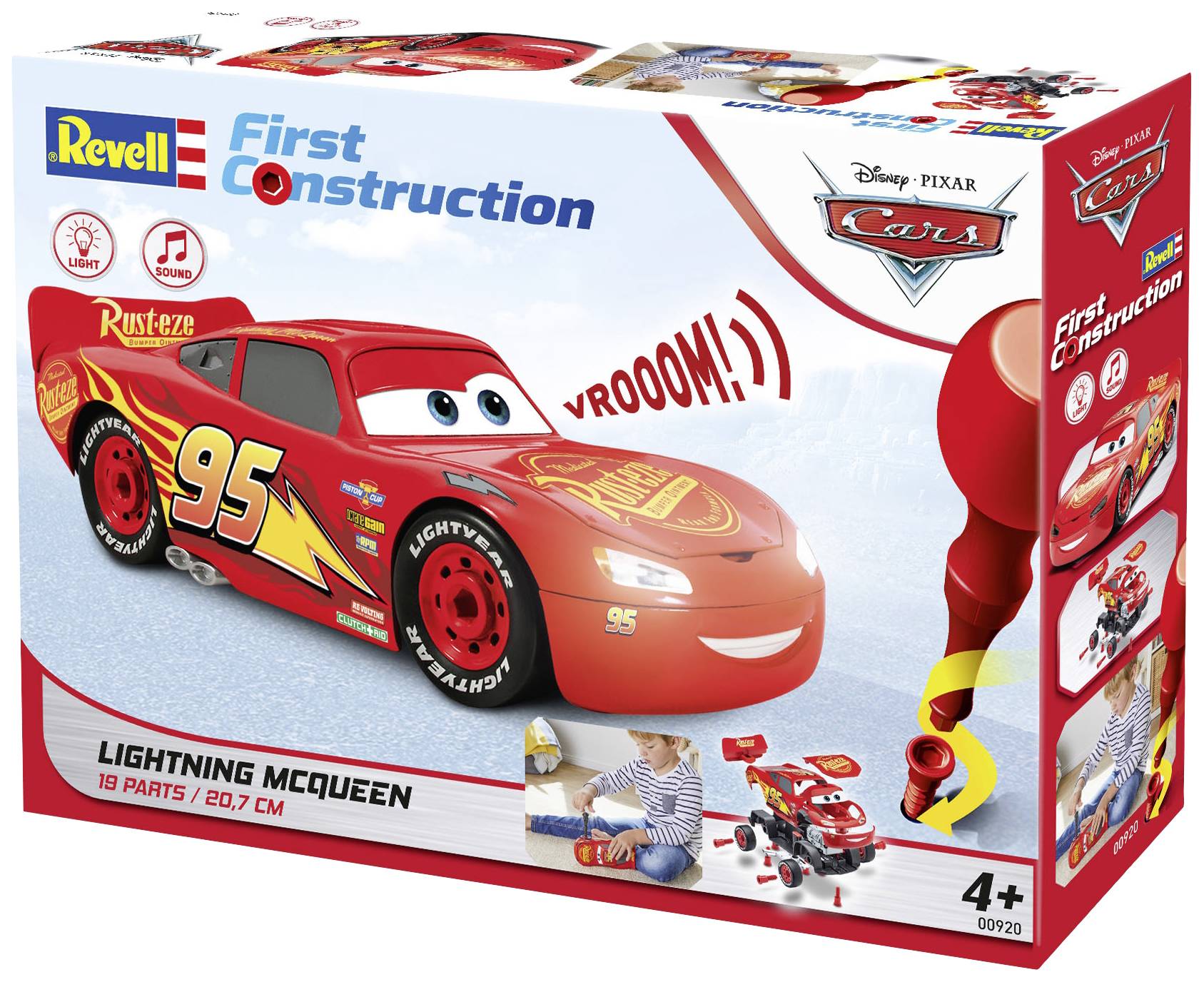 Revell 00920 First-Construction Lightning McQueen Automodell Bausatz 1:20