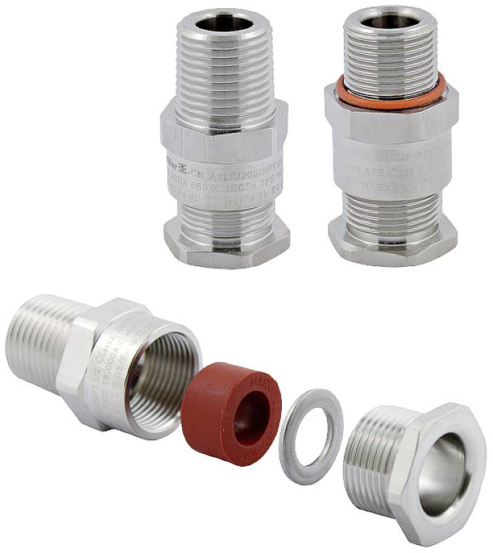 Weidmüller 1187000000 Kabelverschraubung mit Dichtung, mit Zugentlastung 1/2" NPT Messing (vernickelt) 160St.