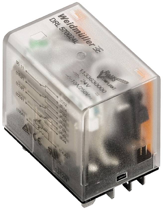 Weidmüller DRL573220L Steckrelais 220 V/DC 10A 4 Wechsler 10St.