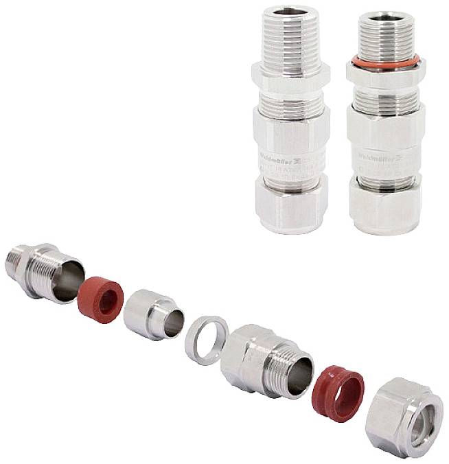 Weidmüller 1184670000 Kabelverschraubung mit Dichtung, mit Zugentlastung M20 Messing (vernickelt) 160St.