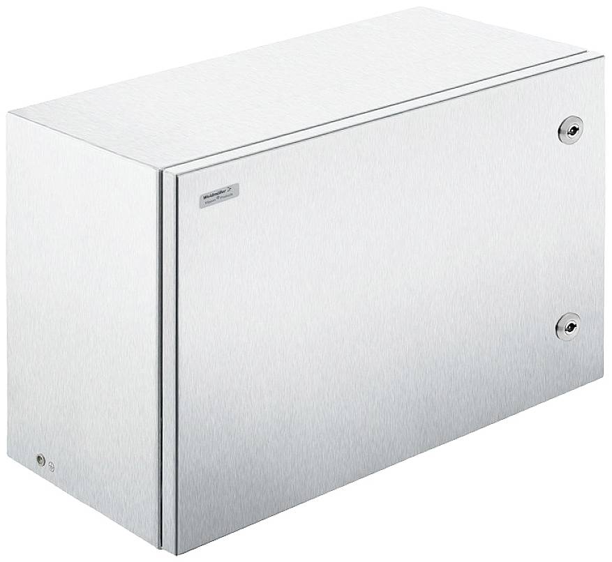 Ein rechteckiger Metallschrank mit zwei Schlüssellöchern. Geeignet für die sichere Aufbewahrung von Gegenständen oder Dokumenten.