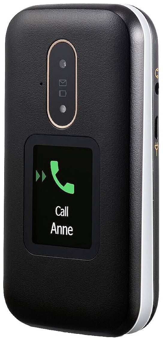 doro 6880 Senioren-Klapp-Handy mit Ladestation Schwarz