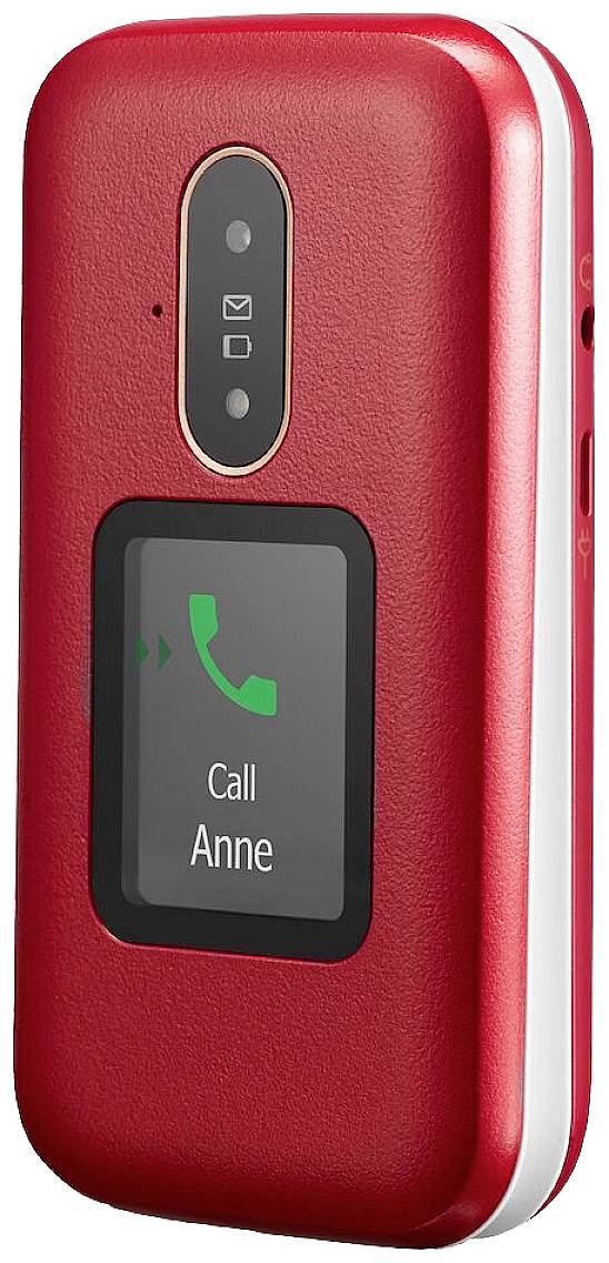 Doro 6880 Senioren-Klapp-Handy mit Ladestation Rot