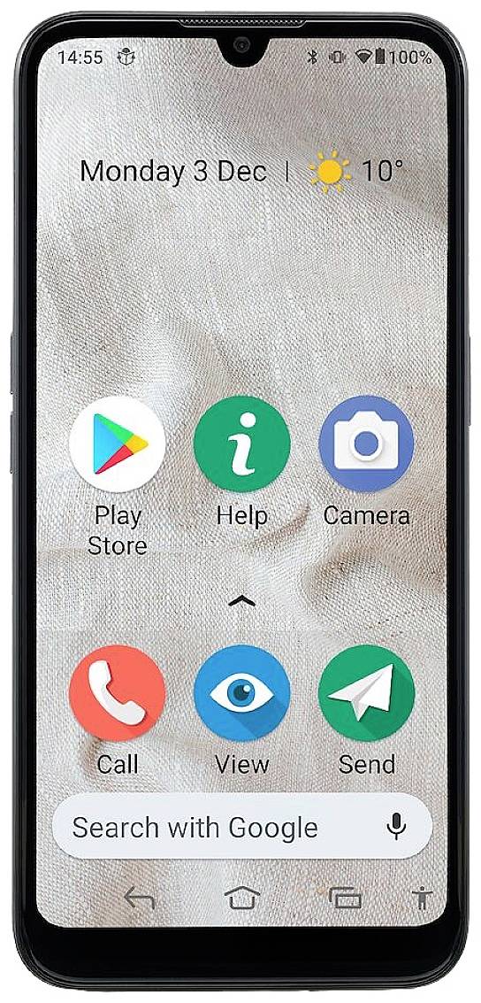 Doro 8100 Plus Senioren-Smartphone IP54, mit Ladestation Schwarz