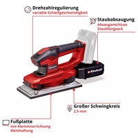 Einhell Power X-Change TE-OS 18/230 Li Solo 4460720 Akku-Schwingschleifer Anzahl mitgelieferte Akkus 0 Einhell Power X-Change TE-OS 18/230 Li Solo 4460720 Akku-Schwingschleifer Anzahl mitgelieferte Akkus 0