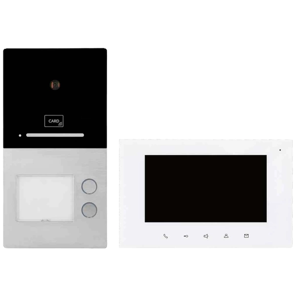 HHG Villa AP Set 2 RL Video-Türsprechanlage Komplett-Set Aluminium (gebürstet), Weiß HHG Villa AP Set 2 RL Video-Türsprechanlage Komplett-Set Aluminium (gebürstet), Weiß