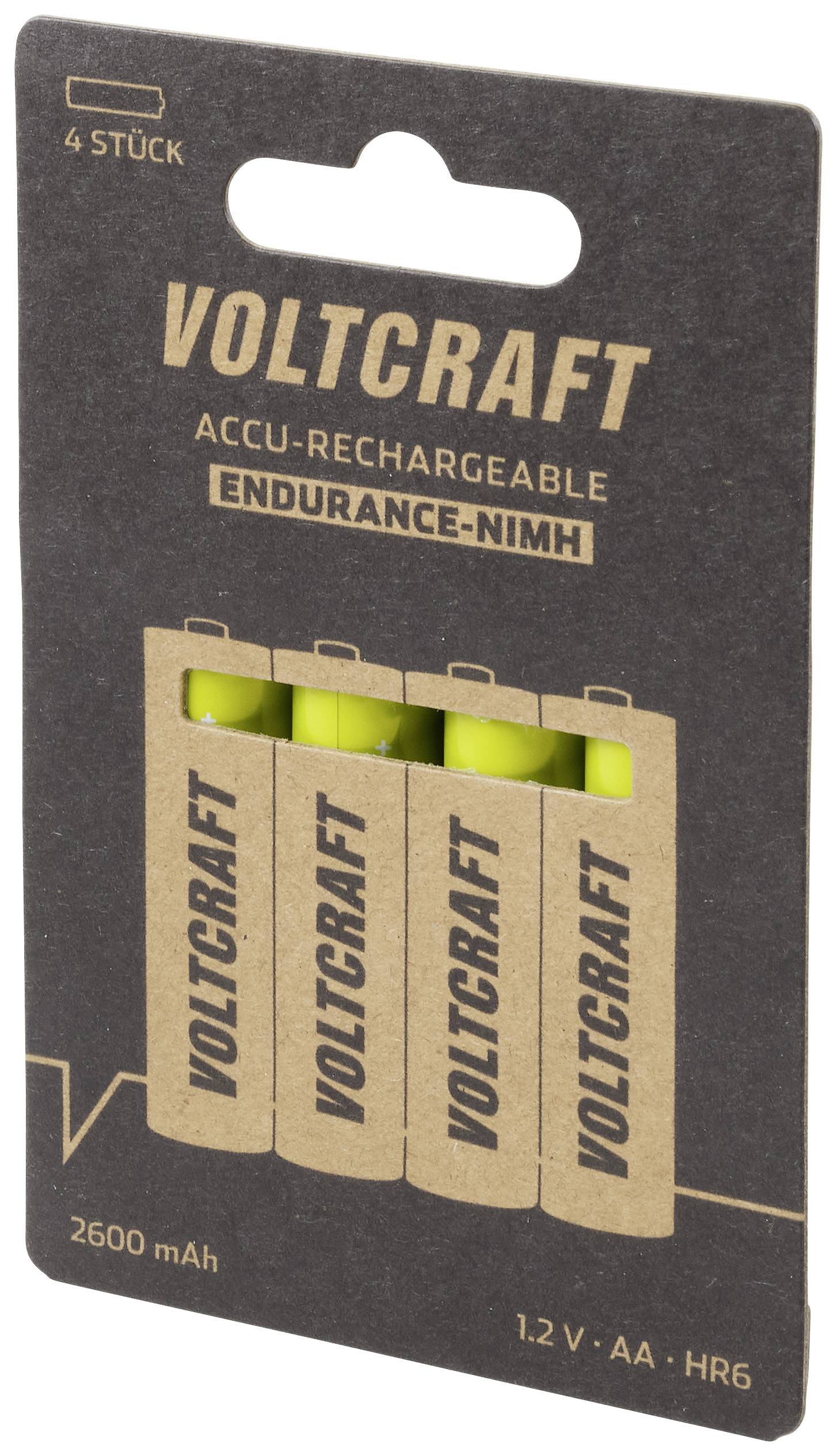 VOLTCRAFT Endurance Mignon (AA)-Akku NiMH 2600 mAh 1.2V 4St.
