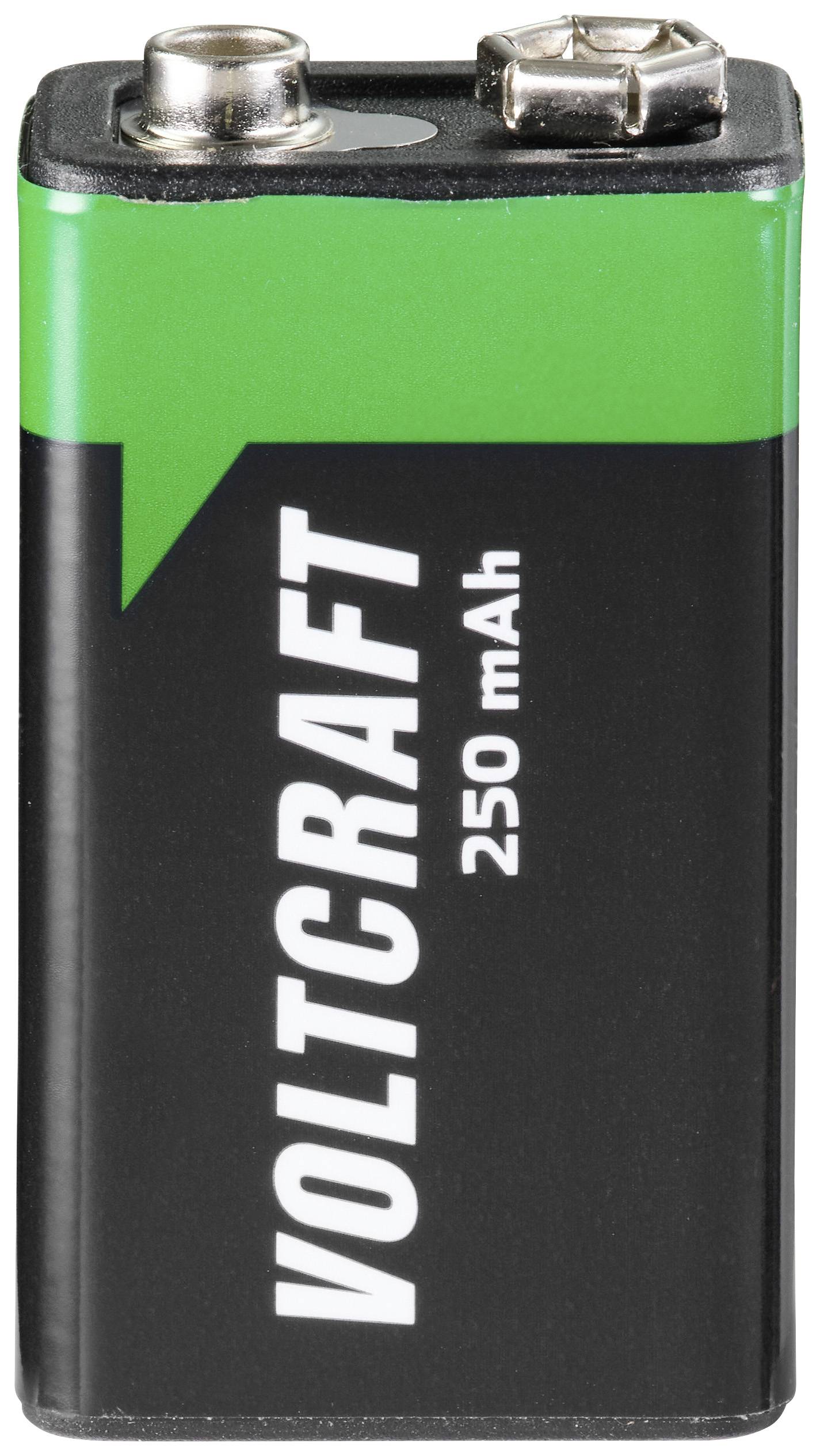 VOLTCRAFT 6LR61 9V Block-Akku NiMH 250 mAh 8.4V 1St.
