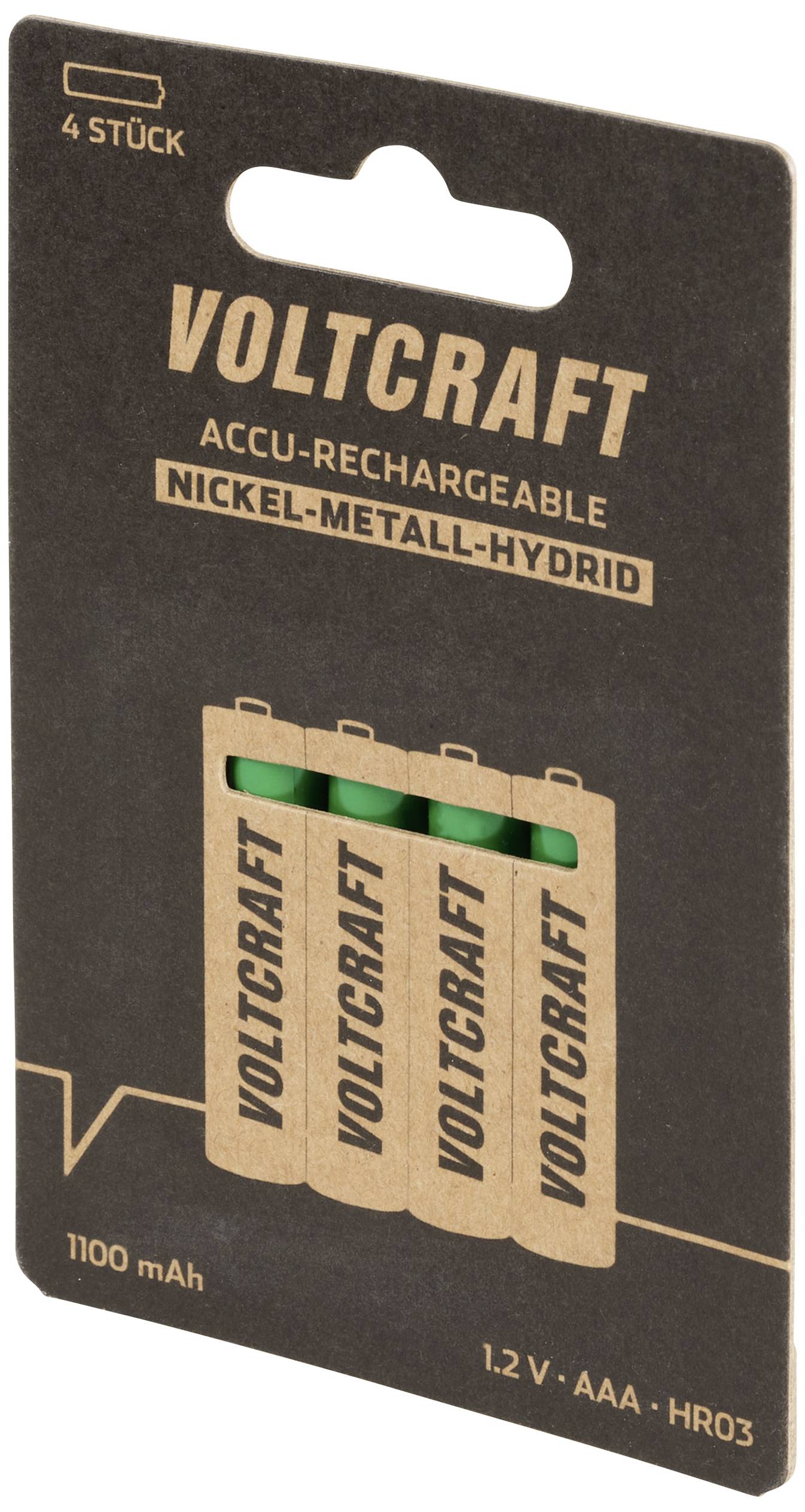 VOLTCRAFT HR03 Micro (AAA)-Akku NiMH 1100 mAh 1.2V 4St.