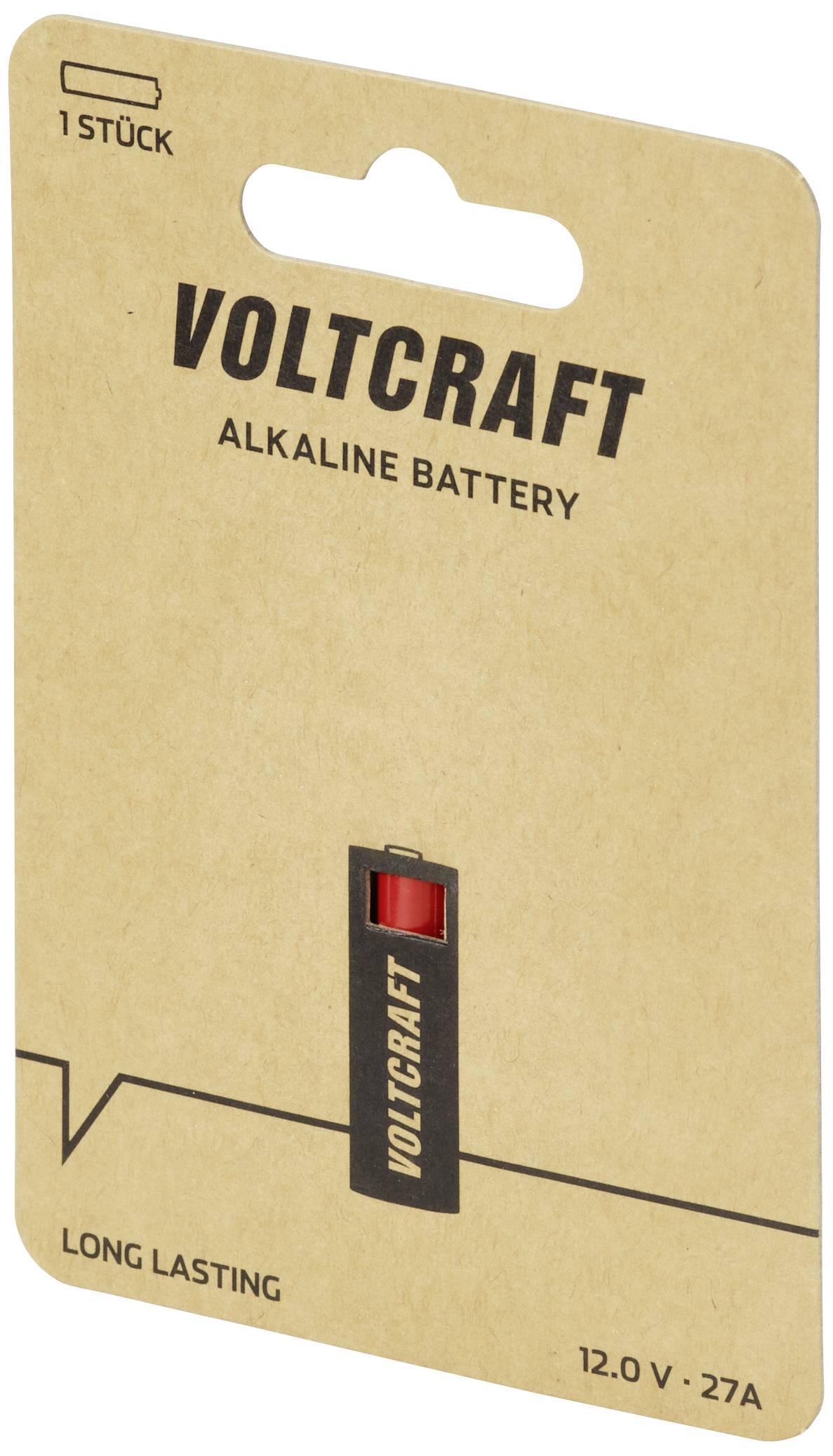 VOLTCRAFT Spezial-Batterie 27A Button-top Alkali-Mangan 12V 20 mAh 1St.
