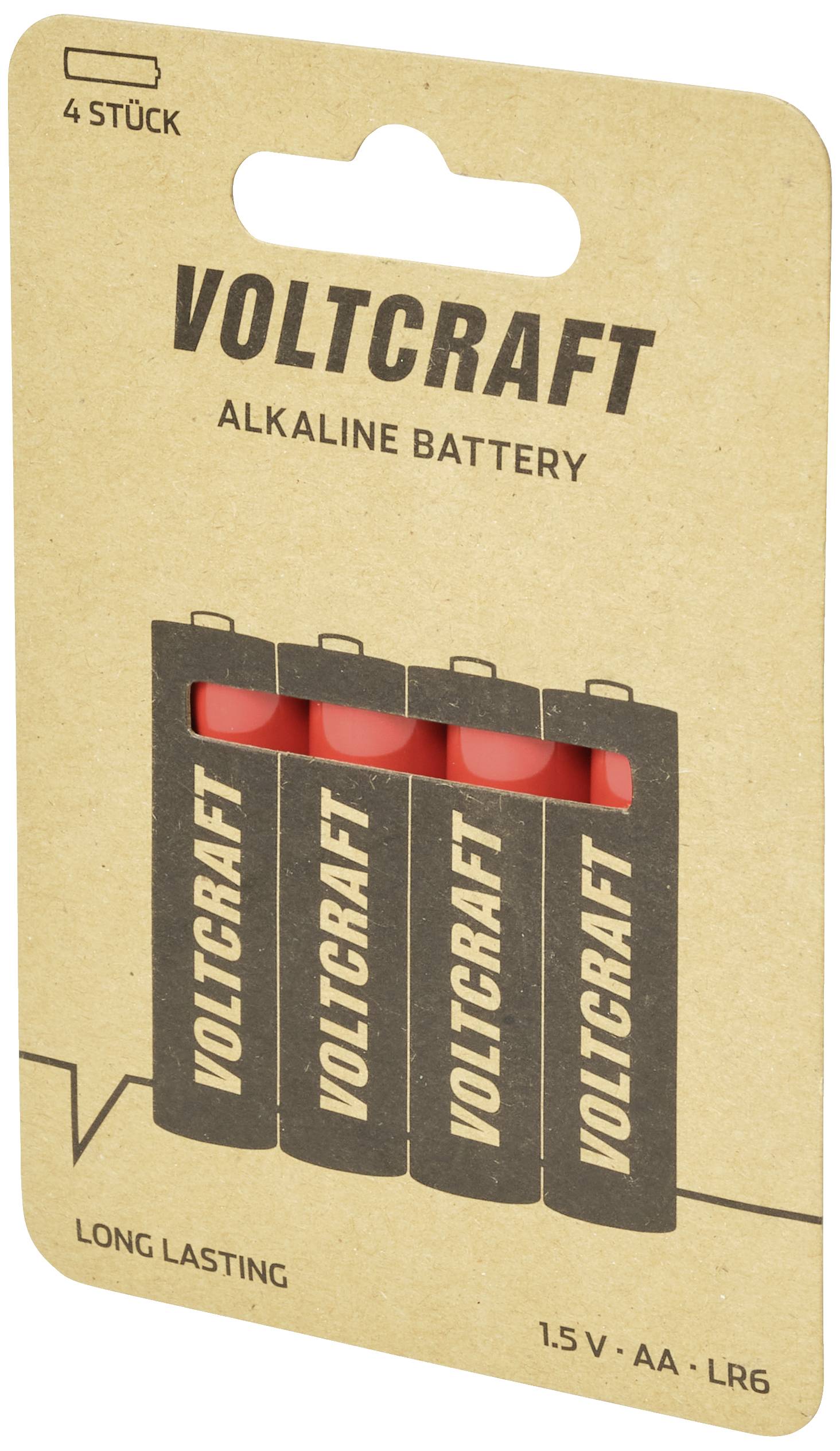 VOLTCRAFT Industrial LR6 Mignon (AA)-Batterie Alkali-Mangan 3000 mAh 1.5V 4St.