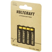 VOLTCRAFT Extreme Power FR03 Micro (AAA)-Batterie Lithium 1100 mAh 1.5V 4St. VOLTCRAFT Extreme Power FR03 Micro (AAA)-Batterie Lithium 1100 mAh 1.5V 4St.