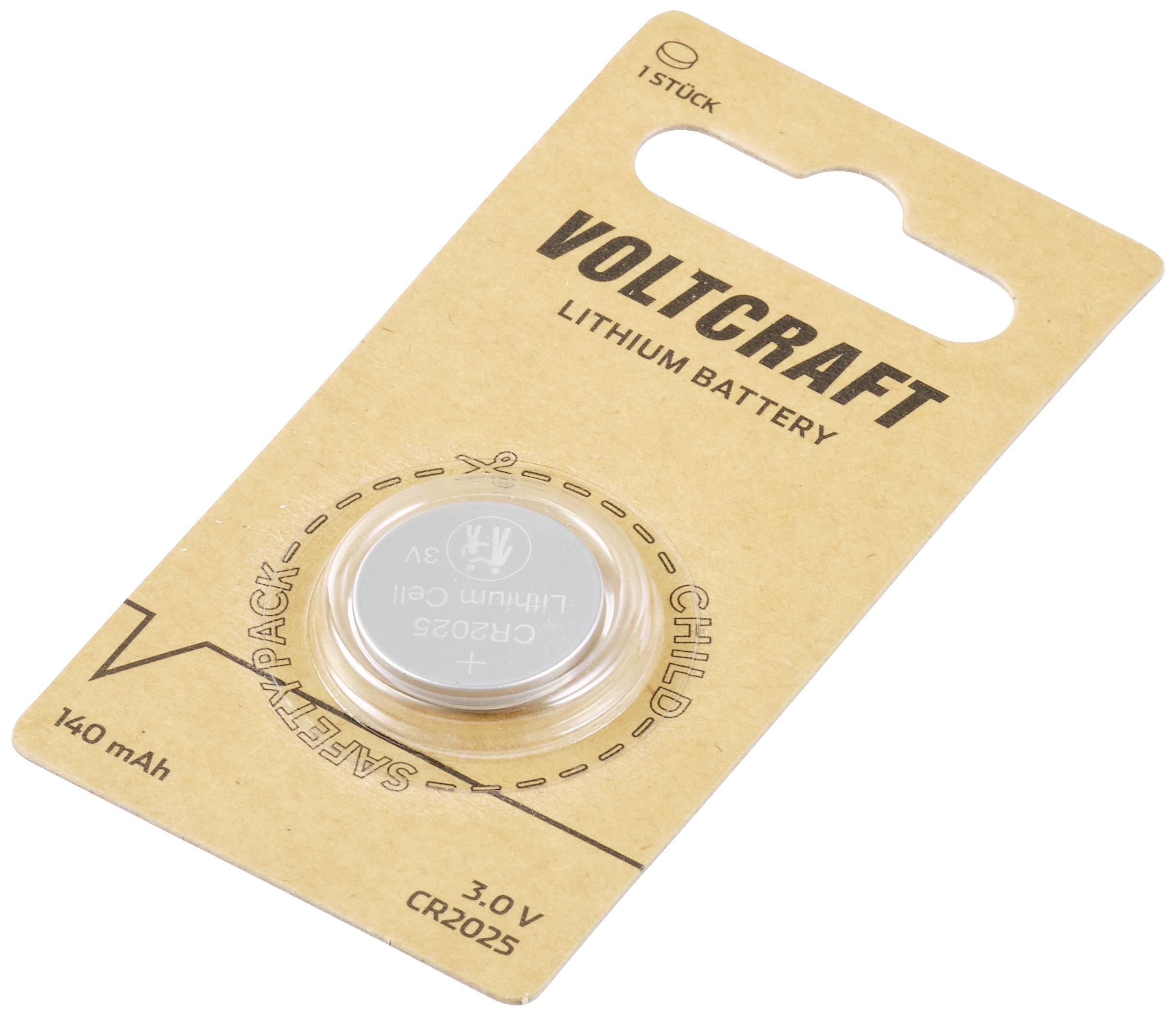 VOLTCRAFT Knopfzelle CR 2025 3 V 1 St. 140 mAh Lithium LM2025