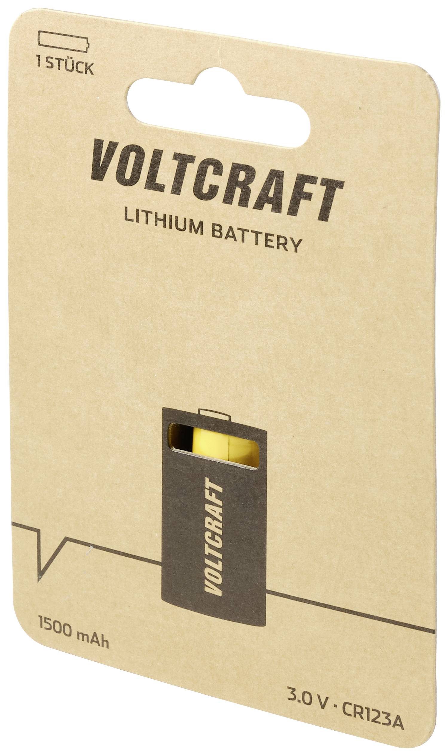 VOLTCRAFT CR123A Fotobatterie CR-123A Lithium 1500 mAh 3V 1St.