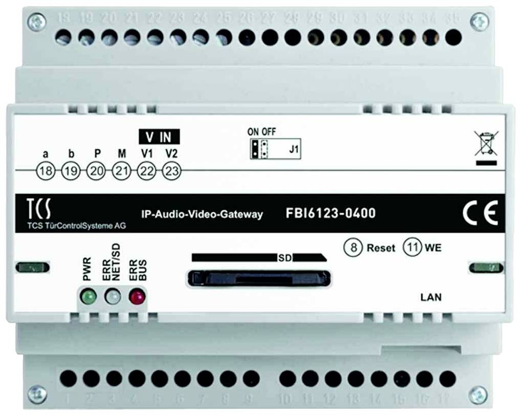 TCS TÜR Control FBI6123-0400 Türsprechanlagen-Zubehör LAN Gateway Grau