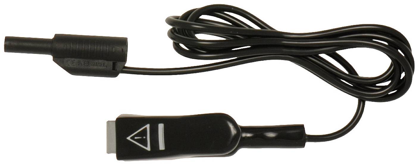 Metrel A 1331 Sicherheits-Messleitung Bananenstecker 4 mm Krokoklemmen Schwarz 1 St.