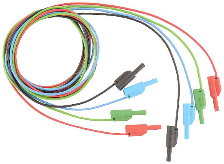 Metrel S 2009 Sicherheits-Messleitungs-Set Bananenstecker 4 mm Bananenstecker 4 mm 2.00 m Schwarz, Rot, Blau, Grün 1 Set