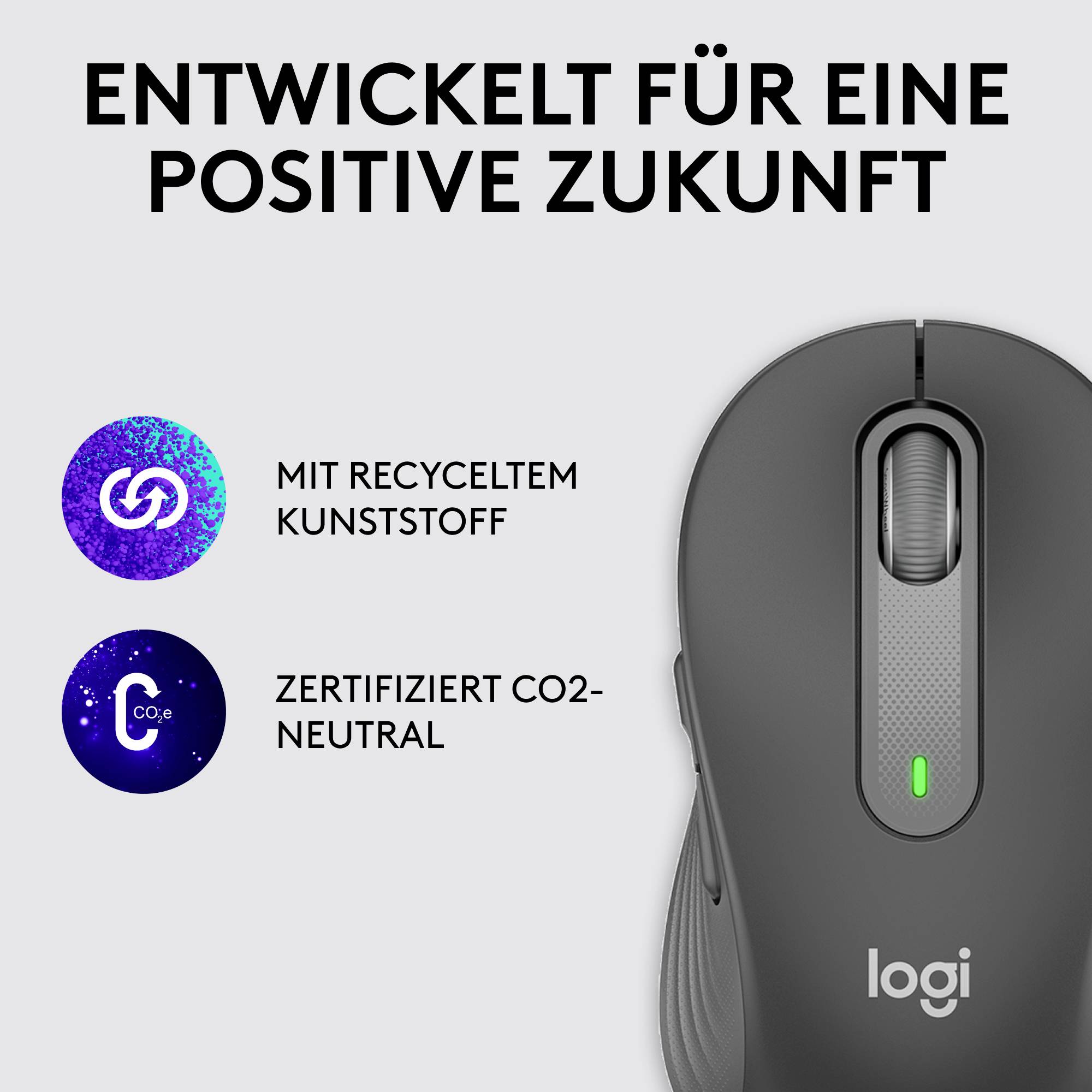 Logitech Signature M650 L Maus Funk, Bluetooth® Rechtshänder Größe: L Optisch Graphite 5 Tasten 4