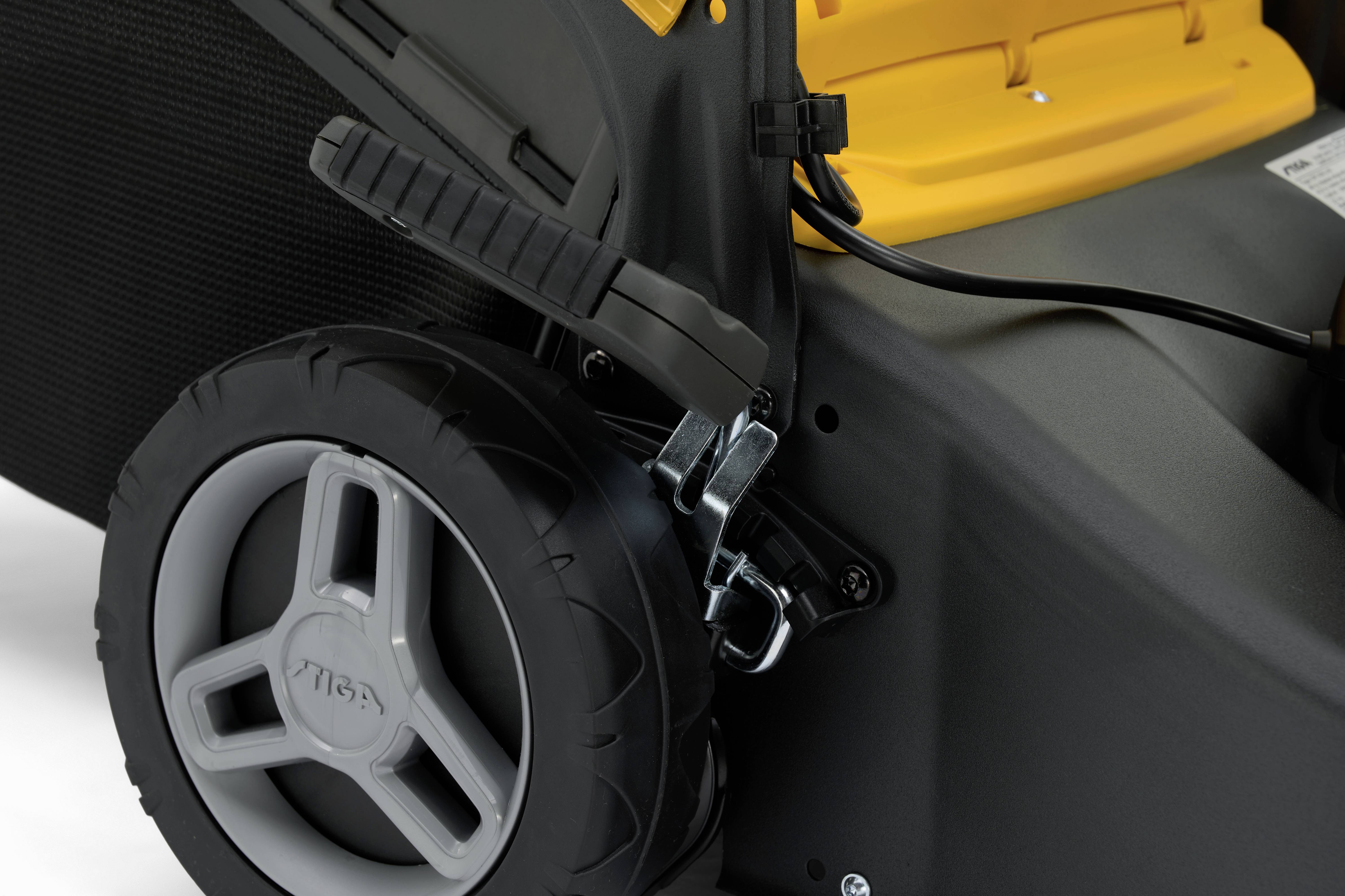 STIGA Collector 543 AE Akku Akku-Rasenmäher Höhenverstellbarer Griff mit Klappfunktion, inkl. Akku, inkl. Ladegerät 48V