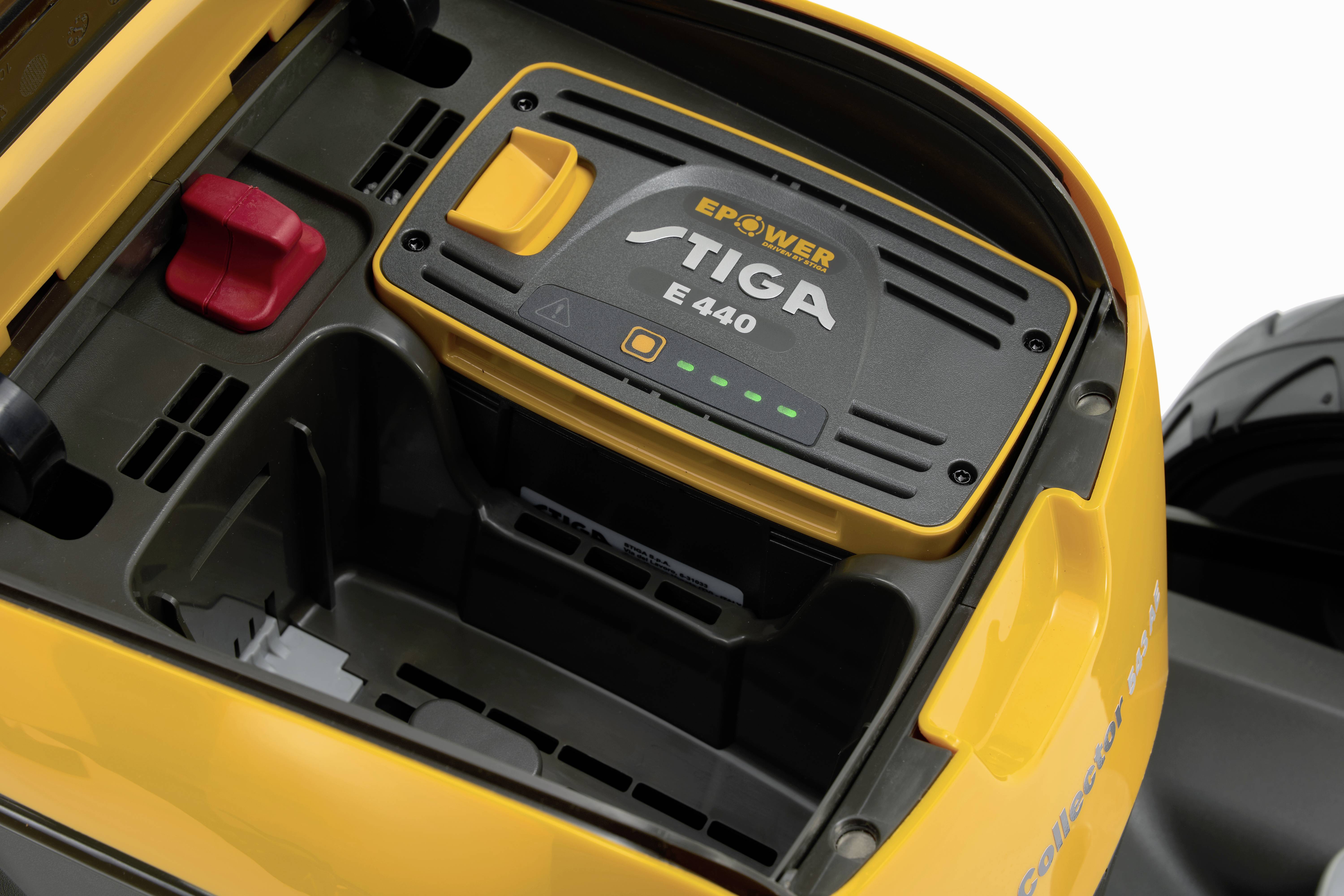 STIGA Collector 543 AE Akku Akku-Rasenmäher Höhenverstellbarer Griff mit Klappfunktion, inkl. Akku, inkl. Ladegerät 48V