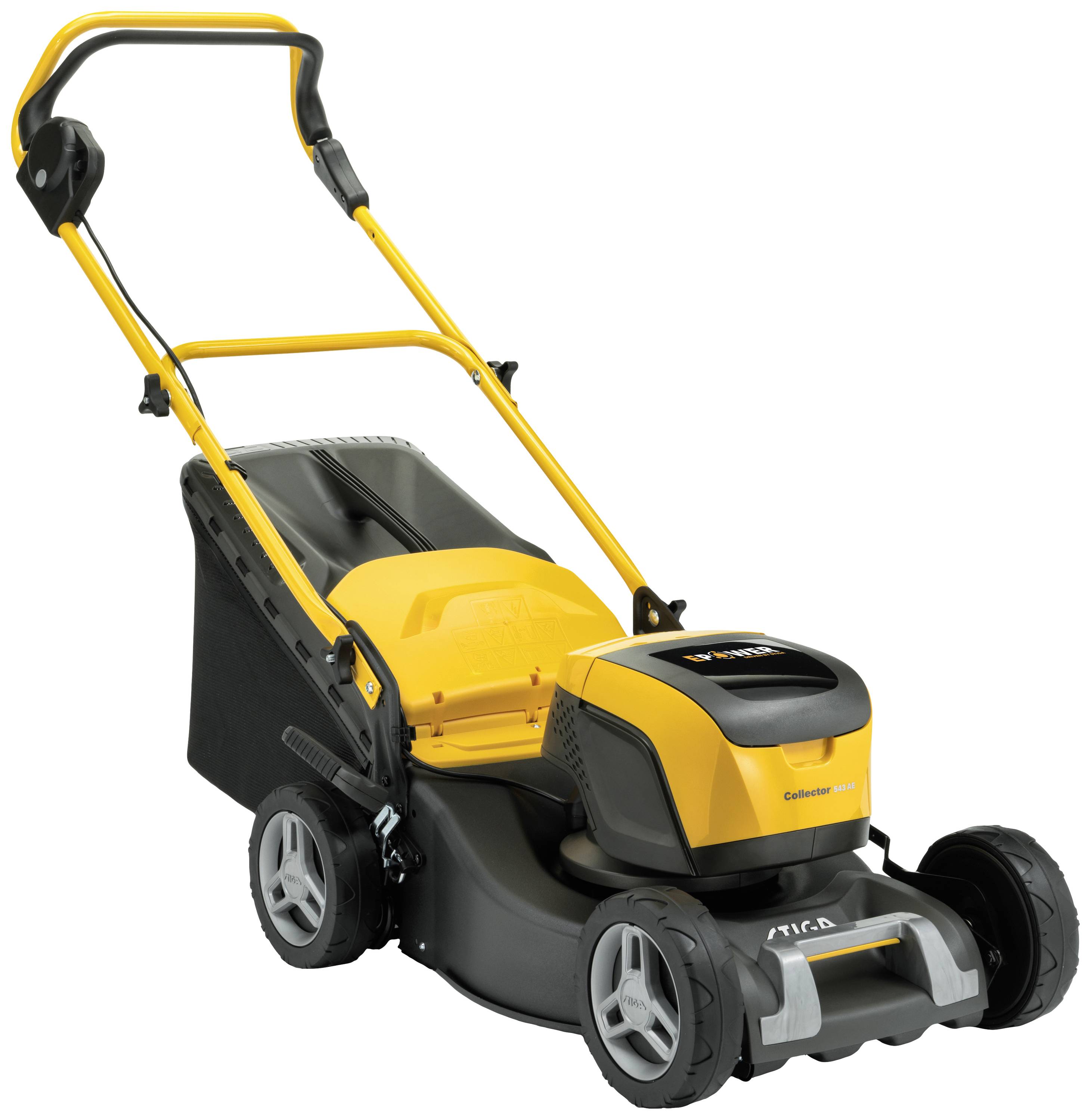 STIGA Collector 543 AE Akku Akku-Rasenmäher Höhenverstellbarer Griff mit Klappfunktion, inkl. Akku, inkl. Ladegerät 48V