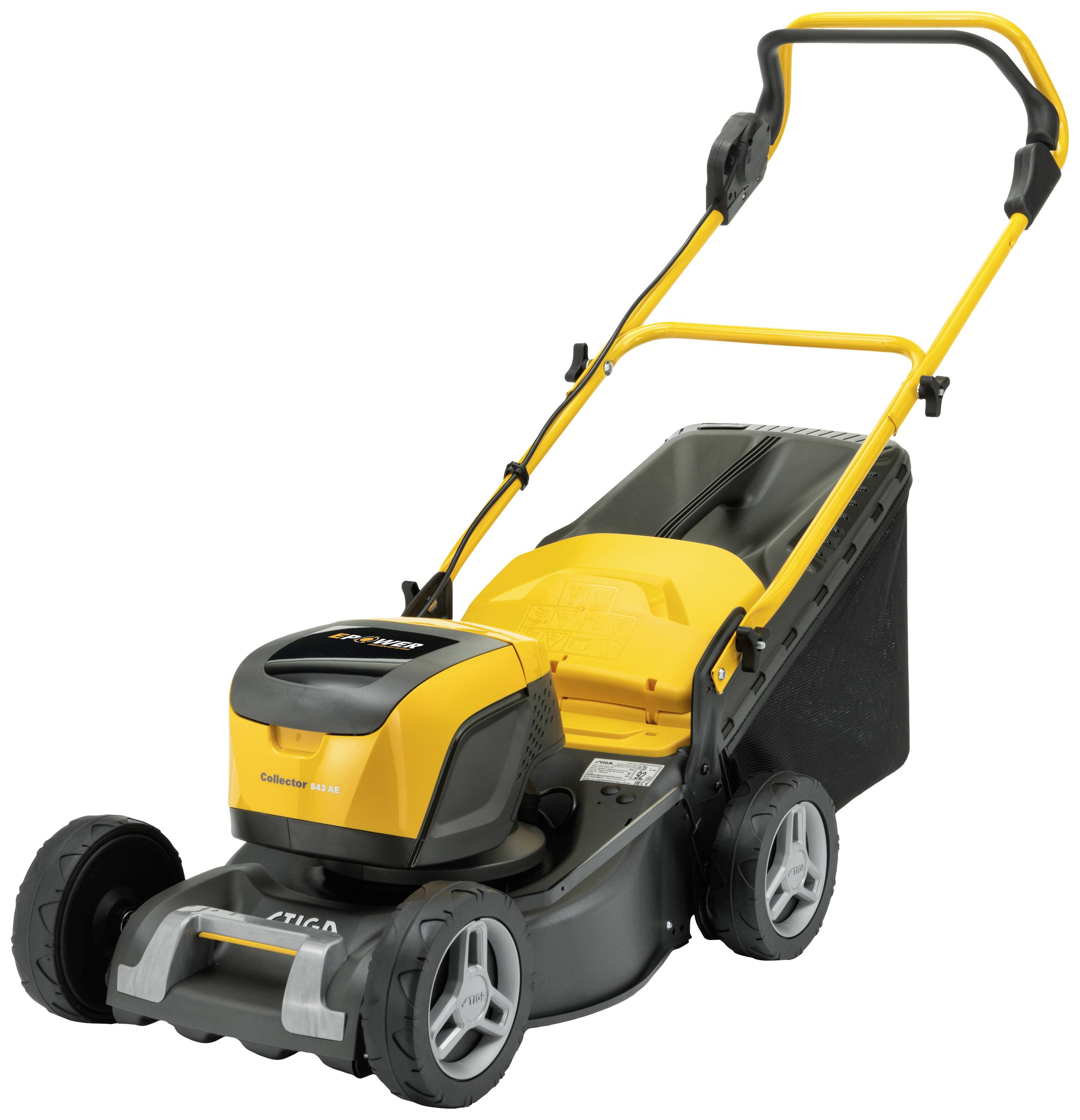 STIGA Collector 543 AE Akku Akku-Rasenmäher Höhenverstellbarer Griff mit Klappfunktion, inkl. Akku, inkl. Ladegerät 48V