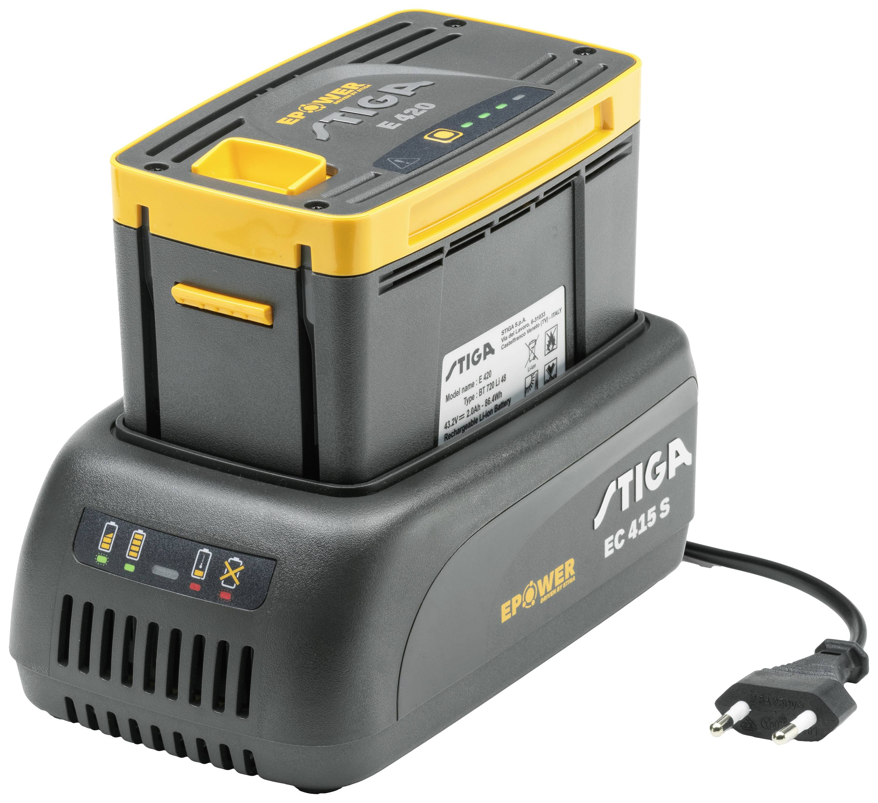 STIGA HT 500e - Set Akku Heckenschere Softgriff, inkl. Akku, inkl. Ladegerät 0.42kW 48V Li-Ion 510mm