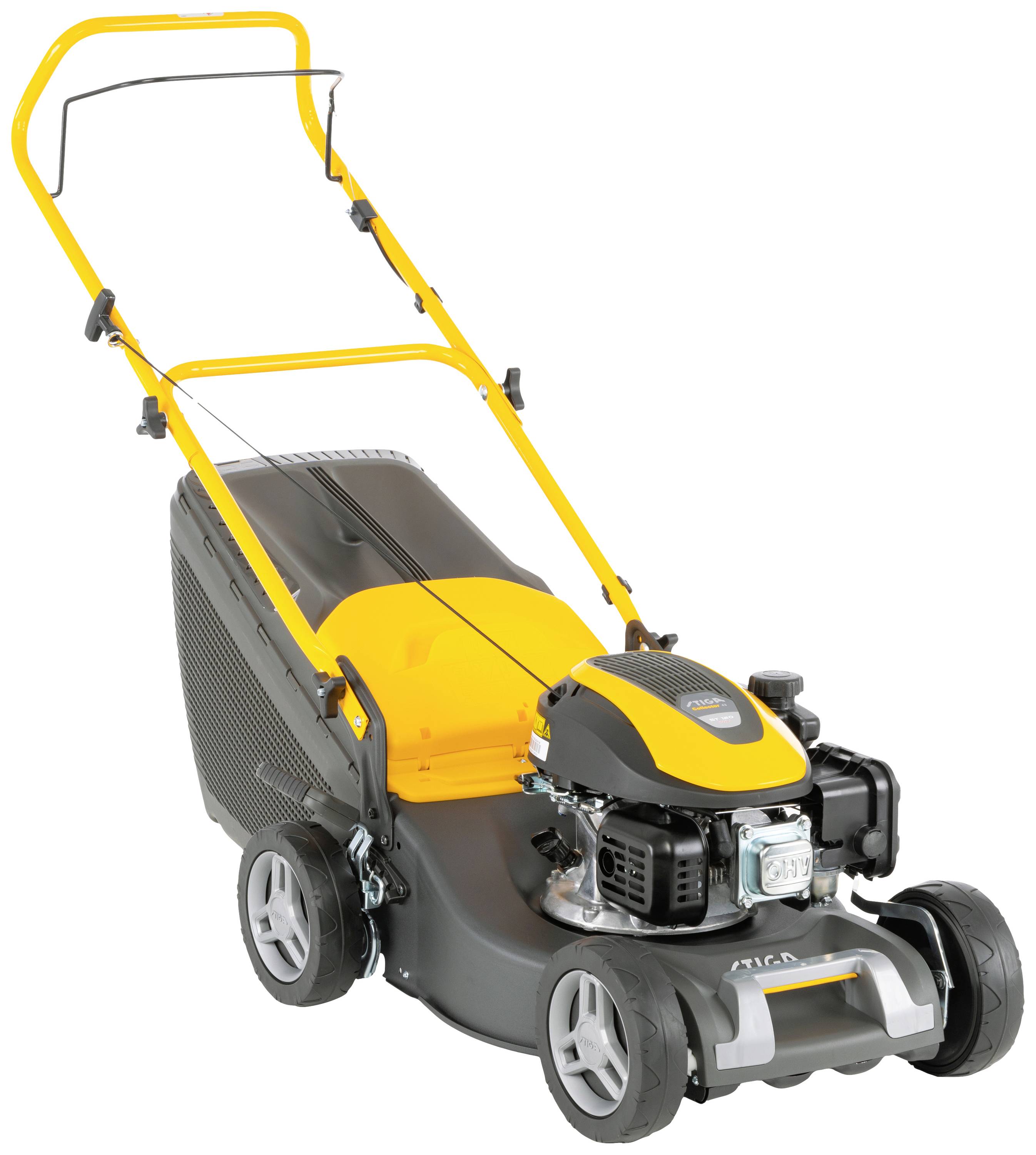 STIGA Collector 43 Benzin Rasenmäher Höhenverstellbarer Griff mit Klappfunktion 1.9kW / 2.6 PS Schnittbreite (max.) 41cm Geeignet