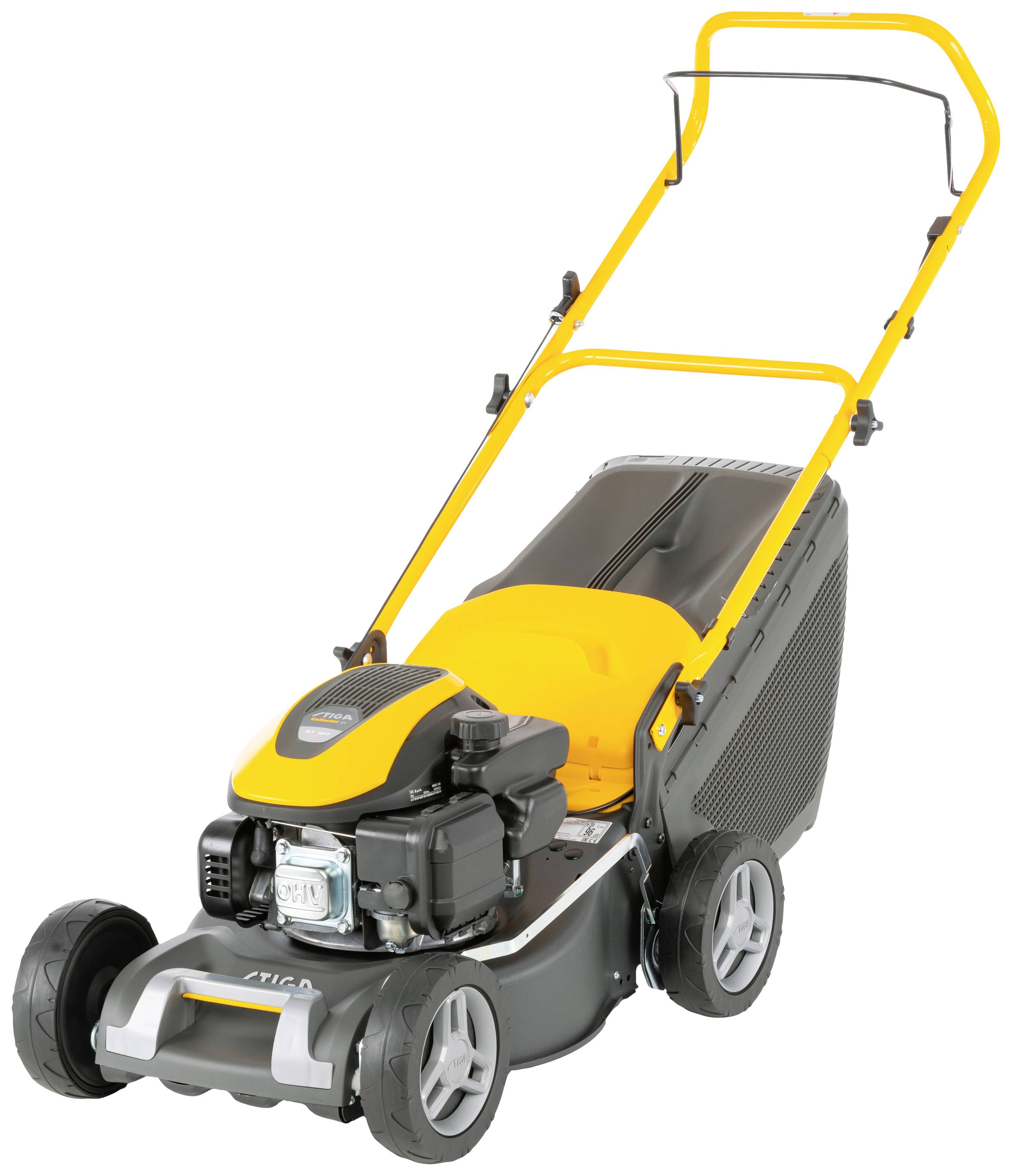 STIGA Collector 43 Benzin Rasenmäher Höhenverstellbarer Griff mit Klappfunktion 1.9kW / 2.6 PS Schnittbreite (max.) 41cm Geeignet