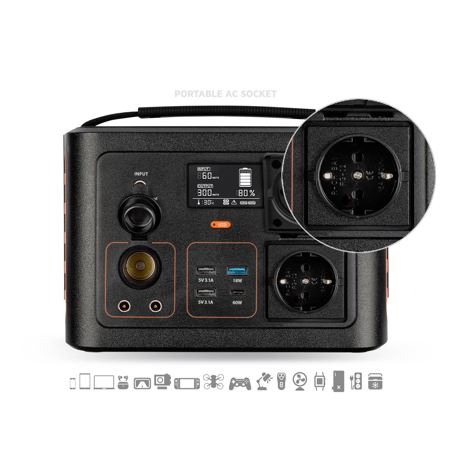 Xtorm by A-Solar XP300U Powerstation 78 Ah Li-Ion Schwarz mit Laderegler