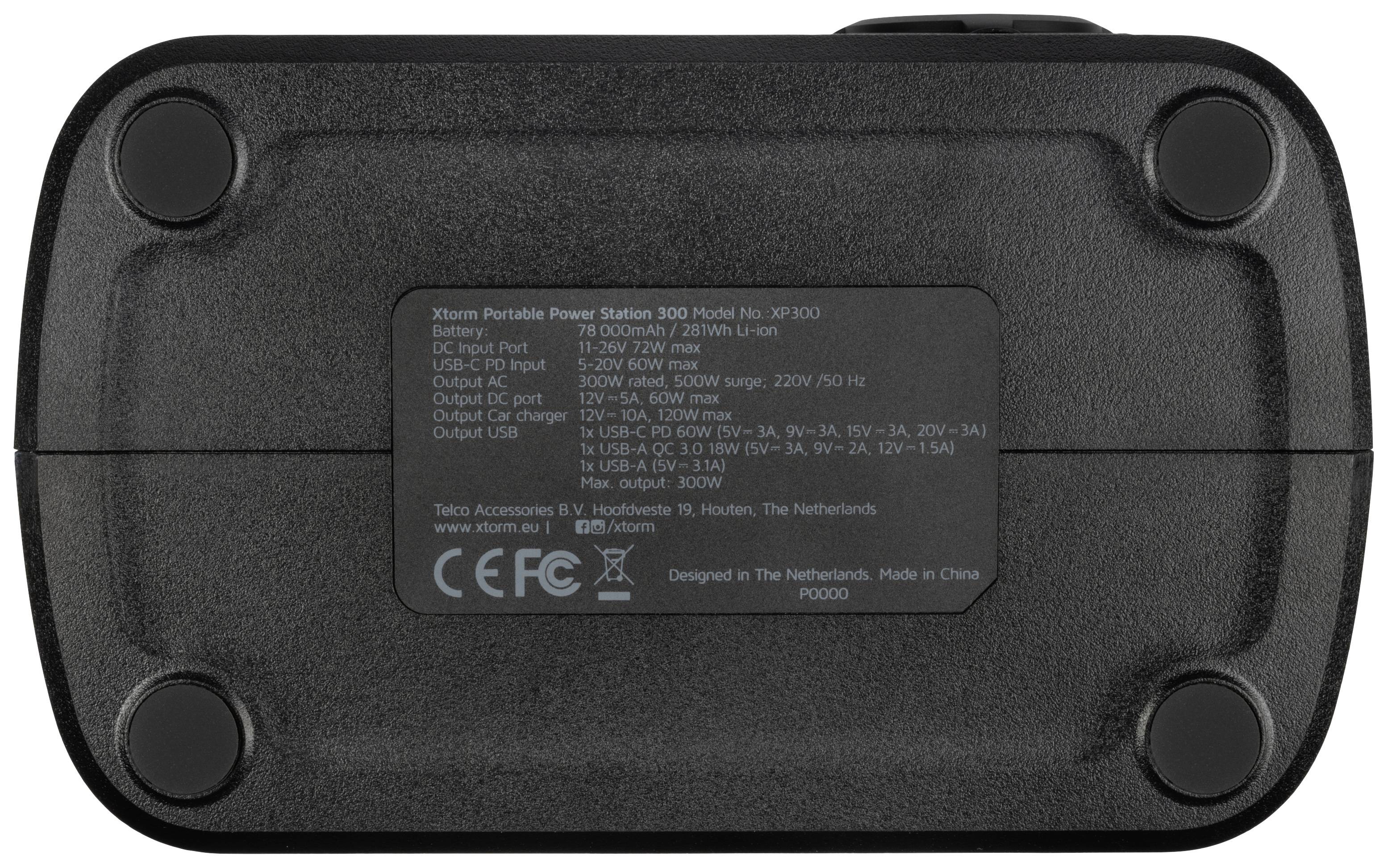 Xtorm by A-Solar XP300U Powerstation 78 Ah Li-Ion Schwarz mit Laderegler