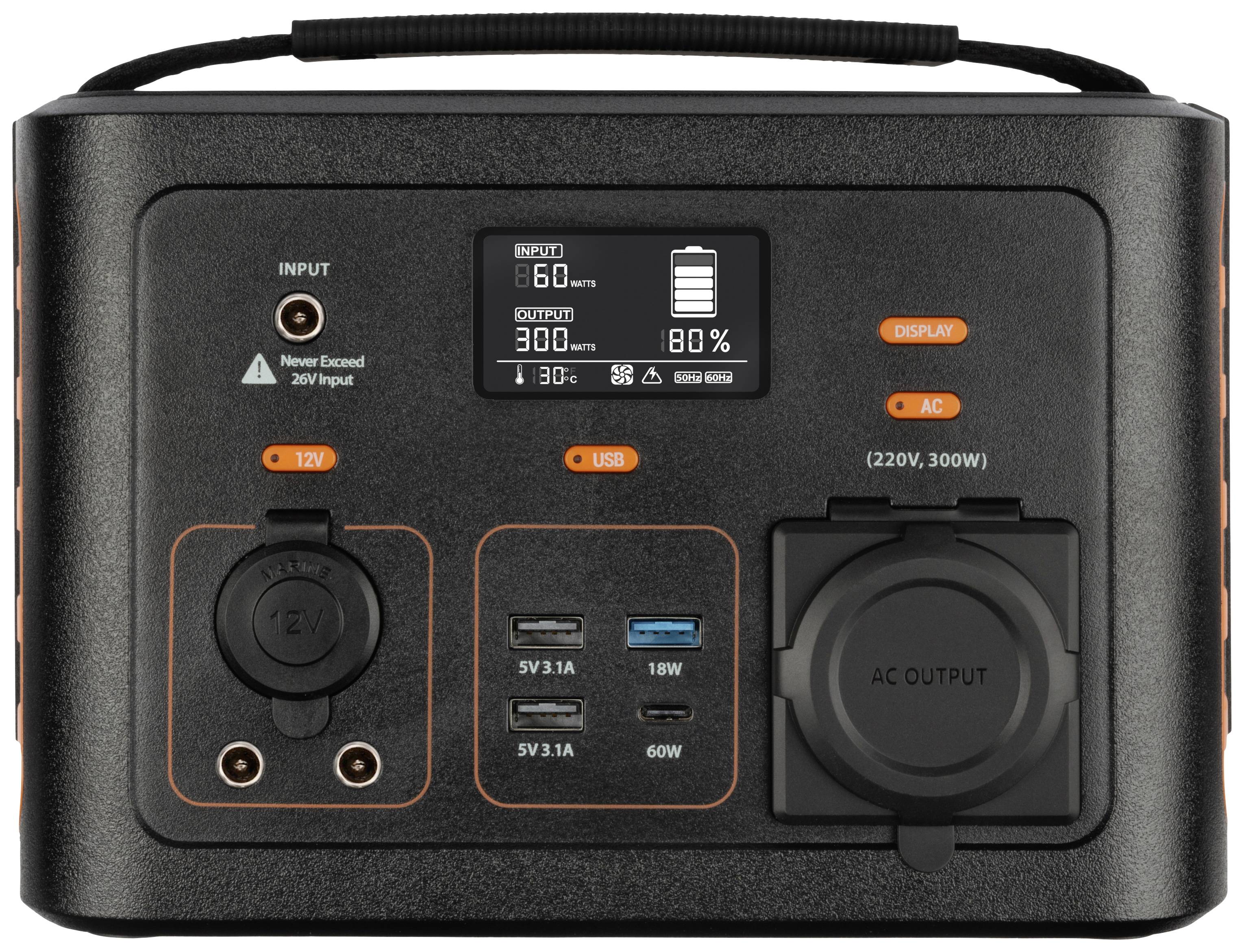 Xtorm by A-Solar XP300U Powerstation 78 Ah Li-Ion Schwarz mit Laderegler