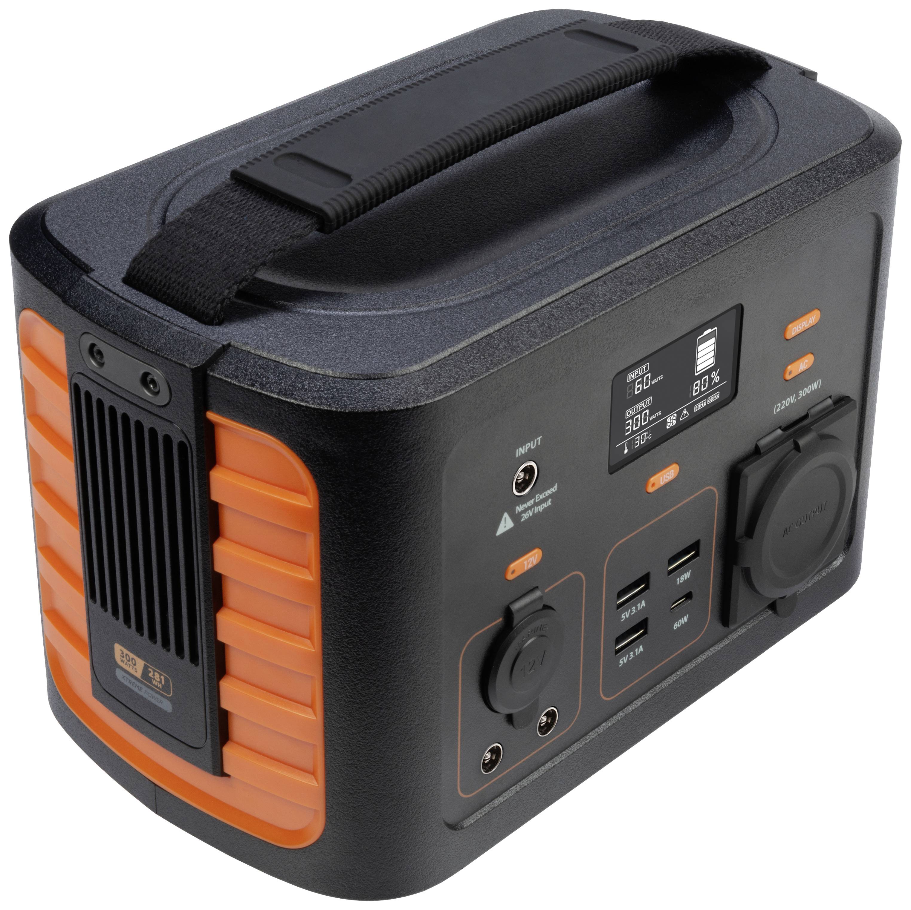 Xtorm by A-Solar XP300U Powerstation 78 Ah Li-Ion Schwarz mit Laderegler