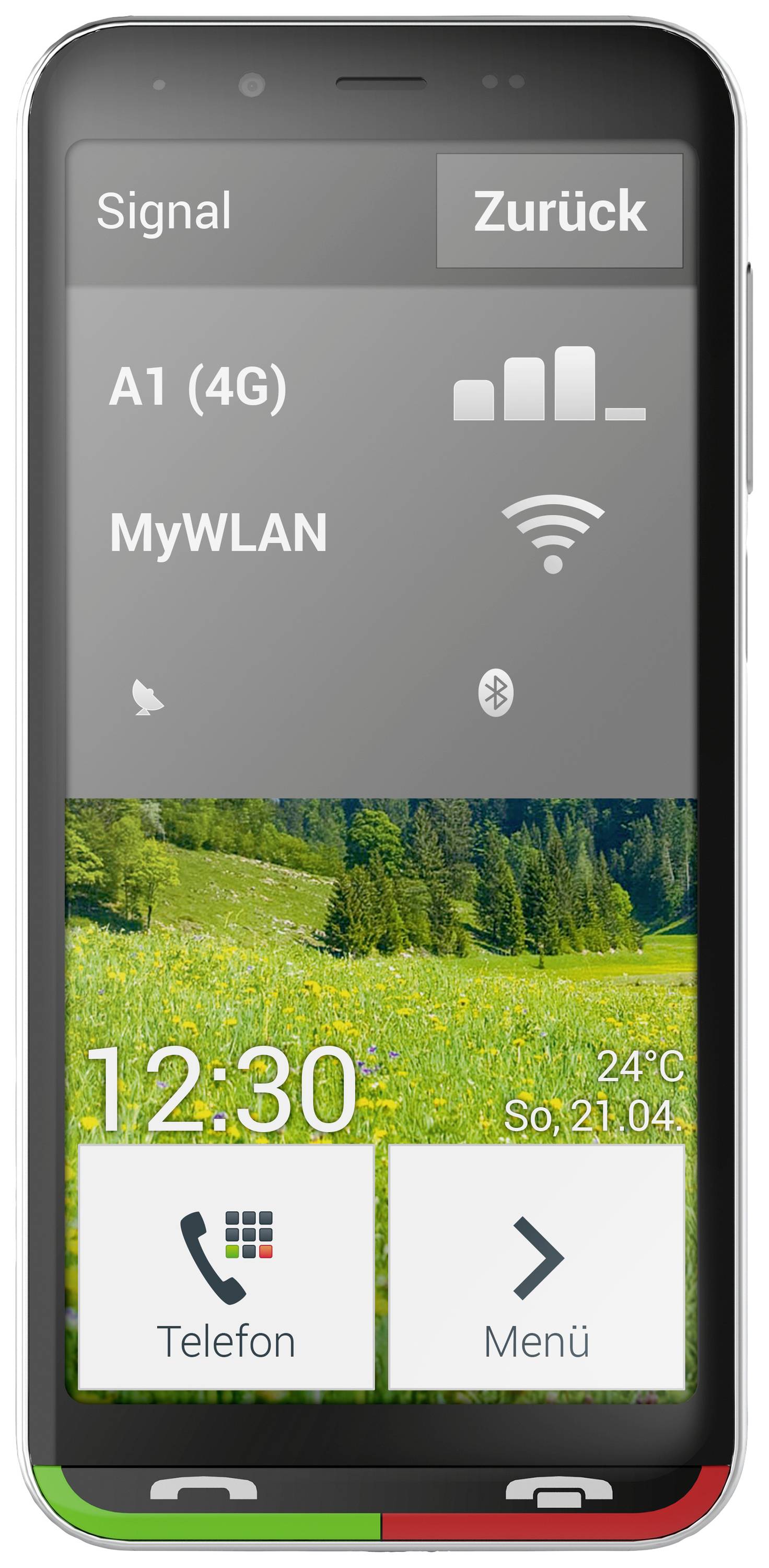 Emporia SUPEREASY 32 GB Schwarz/Silber 12.6 cm (4.95 Zoll) Senioren-Smartphone