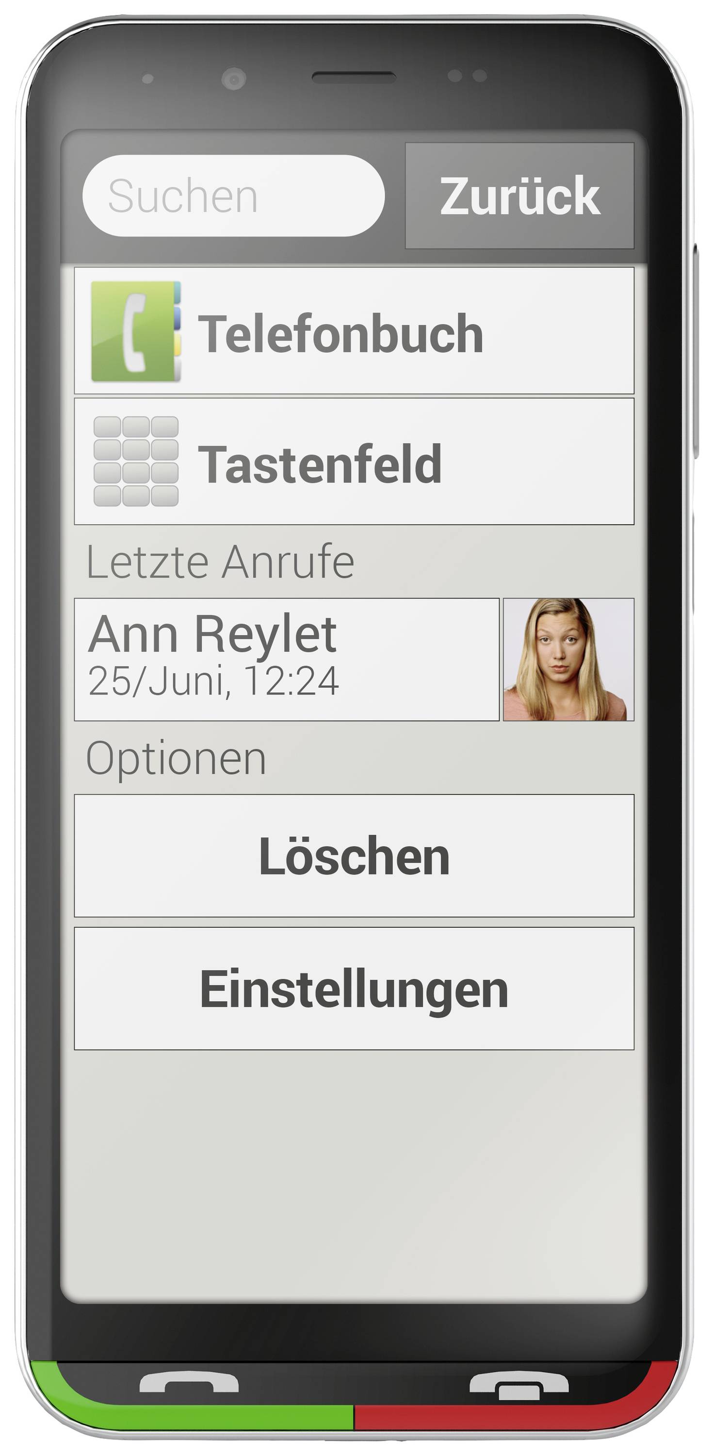 Emporia SUPEREASY 32 GB Schwarz/Silber 12.6 cm (4.95 Zoll) Senioren-Smartphone
