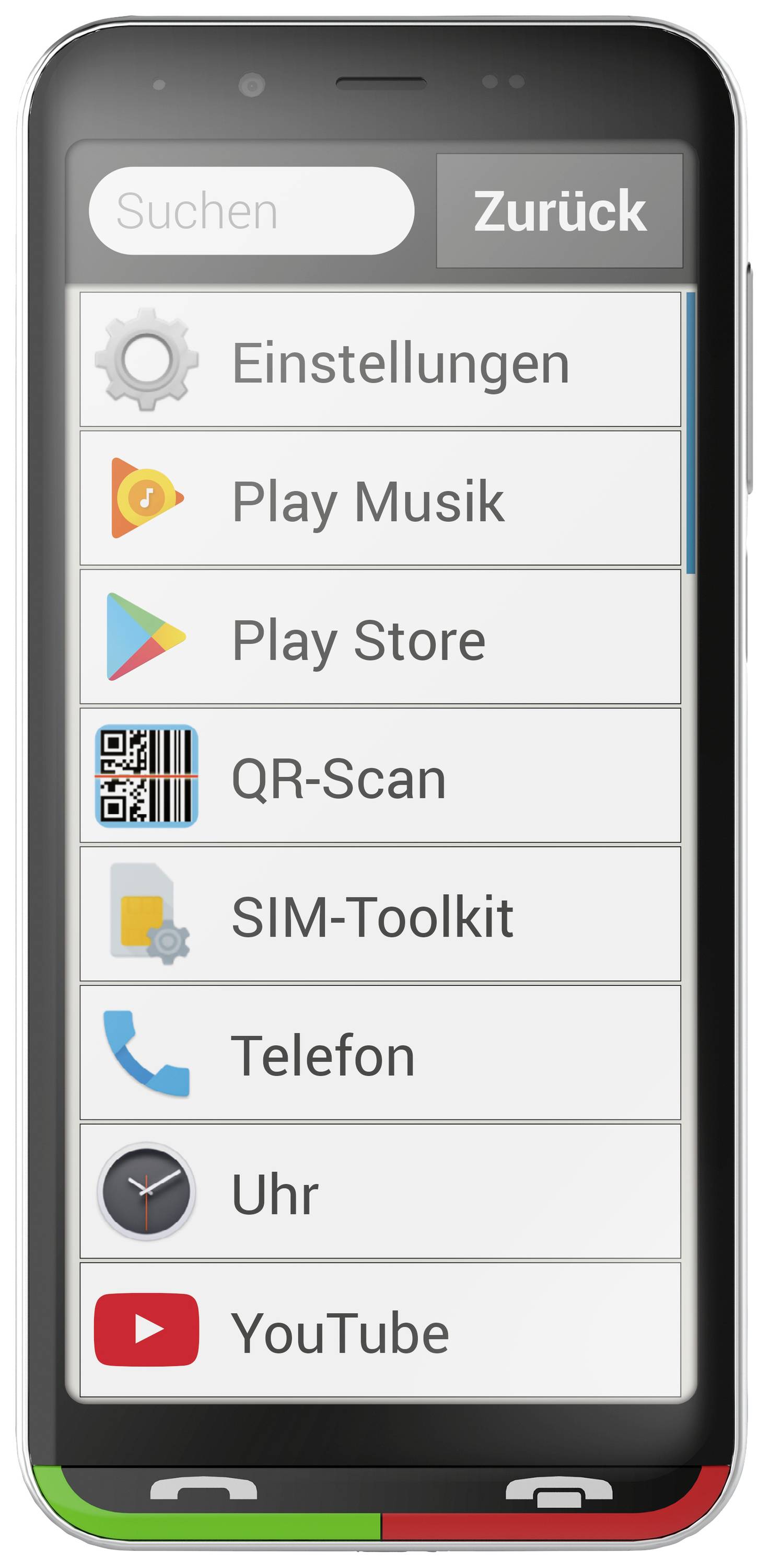 Emporia SUPEREASY 32 GB Schwarz/Silber 12.6 cm (4.95 Zoll) Senioren-Smartphone