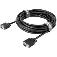Club3D VGA Anschlusskabel VGA 15pol. Stecker, VGA 15pol. Stecker 10.00m Schwarz CAC-1710schraubbar, vergoldete Steckkontakte Club3D VGA Anschlusskabel VGA 15pol. Stecker, VGA 15pol. Stecker 10.00m Schwarz CAC-1710schraubbar, vergoldete Steckkontakte