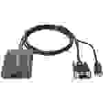 club3D CAC-1720 HDMI / USB / VGA Adaptateur [2x VGA mâle, USB mâle - 1x HDMI femelle] noir HDMI High Speed, avec USB, vissable