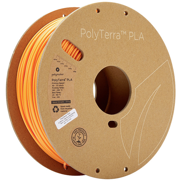 Polymaker 70849 PolyTerra PLA Filament PLA 2.85mm 1000g Orange (matt) 1St.