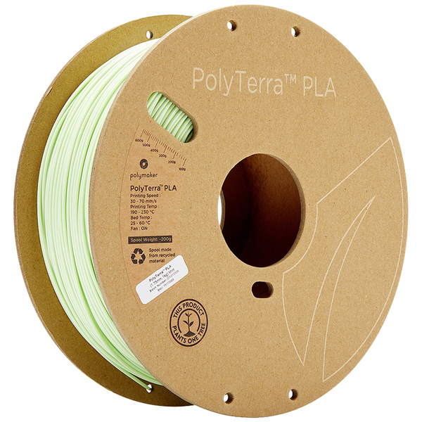 Polymaker 70869 PolyTerra PLA Filament PLA geringerer Kunststoffgehalt 1.75 mm 1000 g Mint 1 St.