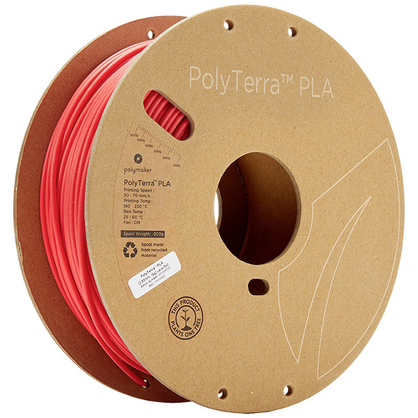 Polymaker 70827 PolyTerra PLA Filament PLA 2.85 mm 1000 g Rot (matt) 1 St.