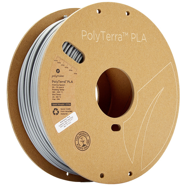 Polymaker 70825 PolyTerra PLA Filament PLA 2.85 mm 1000 g Grau (matt) 1 St.