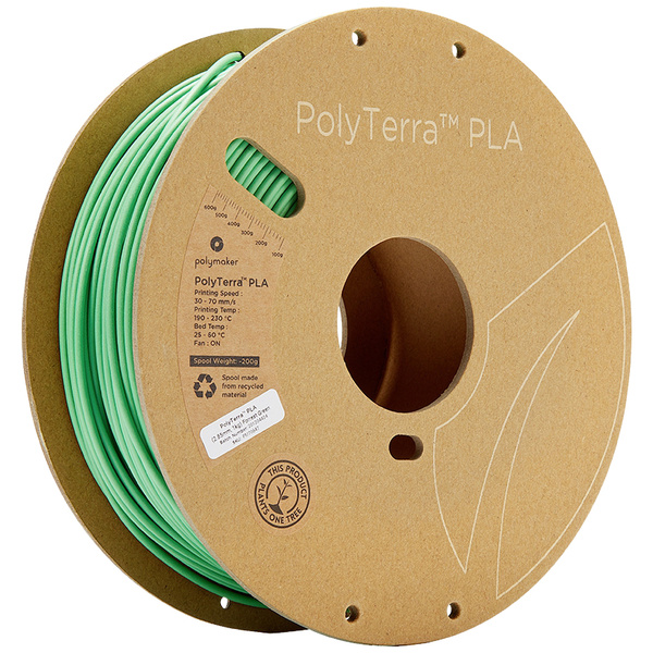 Polymaker 70847 PolyTerra PLA Filament PLA 2.85mm 1000g Grün (matt) 1St.