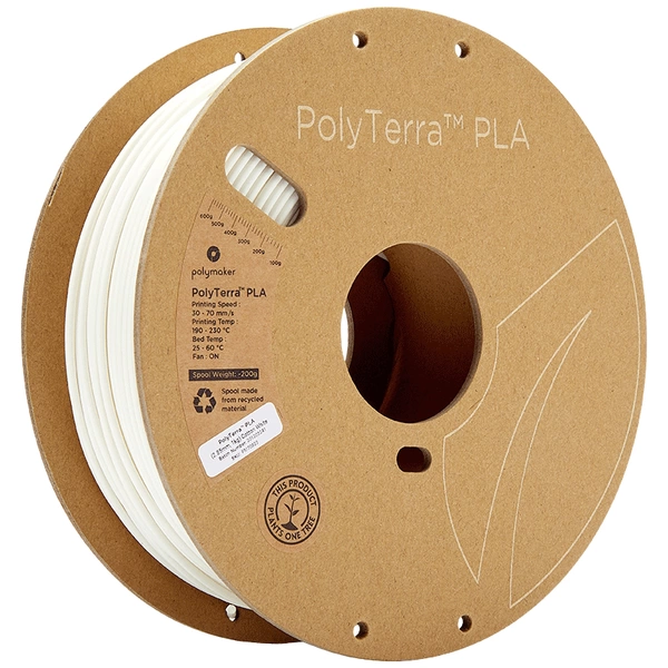 Polymaker 70823 PolyTerra PLA Filament PLA 2.85 mm 1000 g Weiß (matt) 1 St. Polymaker 70823 PolyTerra PLA Filament PLA 2.85 mm 1000 g Weiß (matt) 1 St.