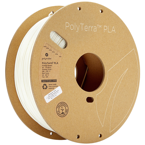 Polymaker 70822 PolyTerra PLA Filament PLA geringerer Kunststoffgehalt 1.75mm 1000g Weiß (matt) 1St.