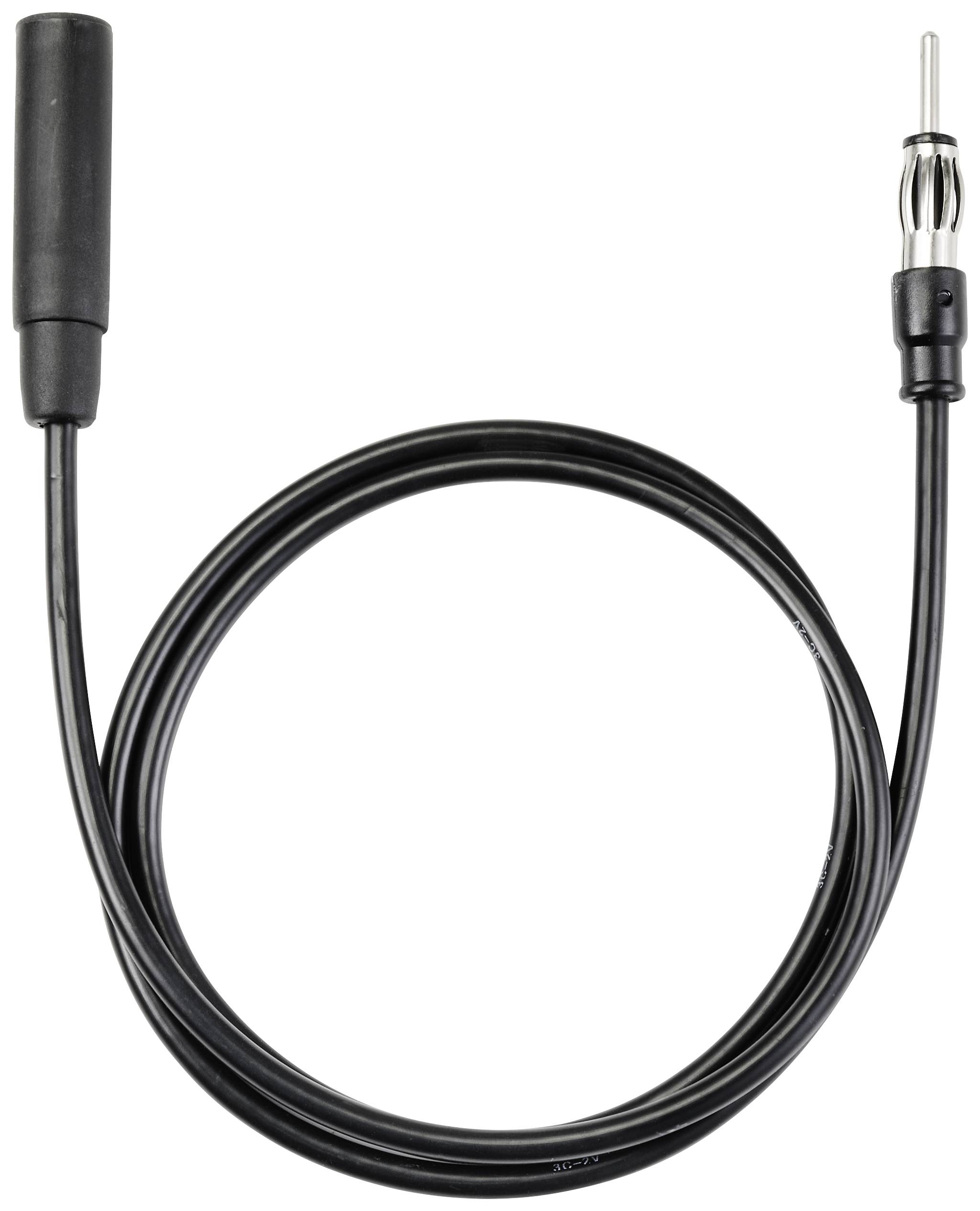 Renkforce 1m Auto-Antennen-Verlängerungskabel DIN 150 Ohm Schwarz RF-5087926